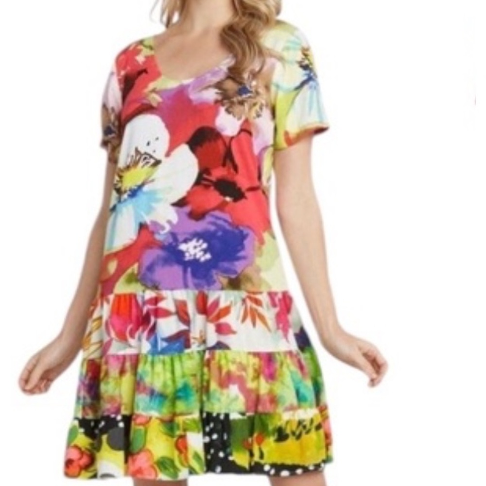 Jams World Pink Tie-Dye Scoop Neck Top Jams World Hattie Dress size large